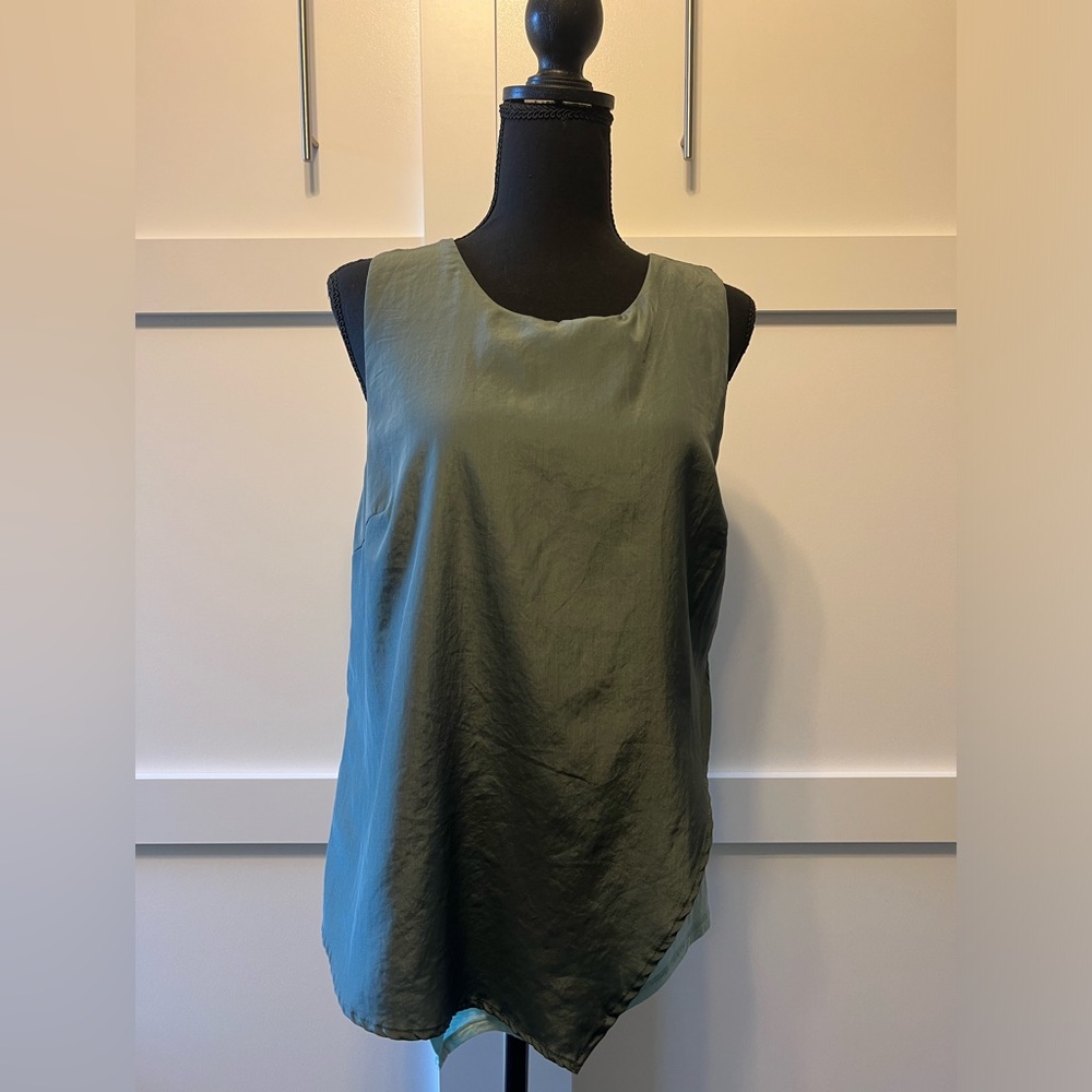 Bordeaux (Anthropologie) Orlana Sleeveless Double Layered Blouse Size L